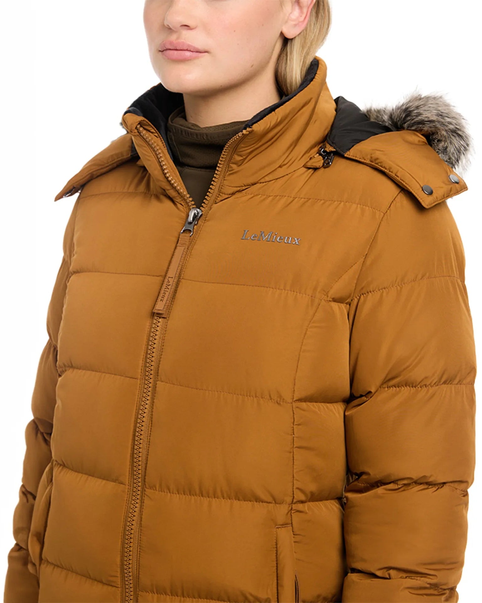 LeMieux Harper Longline Puffer Coat Ginger. Ladies Winter Jacket. Winter Clothing