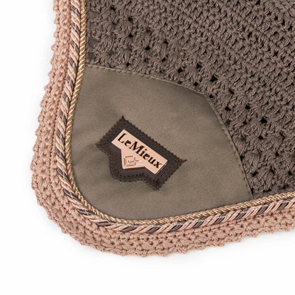 LeMieux Loire Fly Hood Truffle - Satin Horse Bonnet with Ear Protection