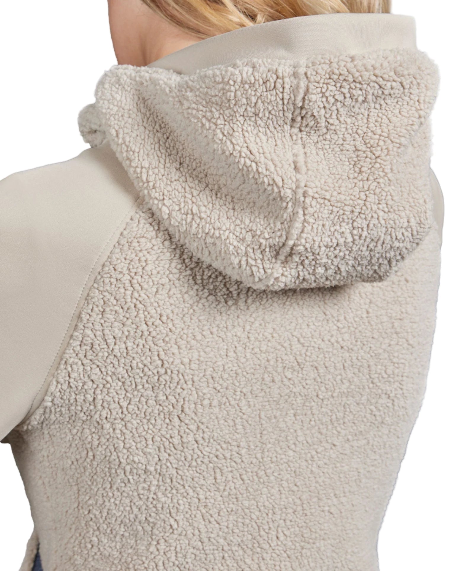 Premier Equine Leora Womens Teddy Fleece Hoodie Ivory Dust