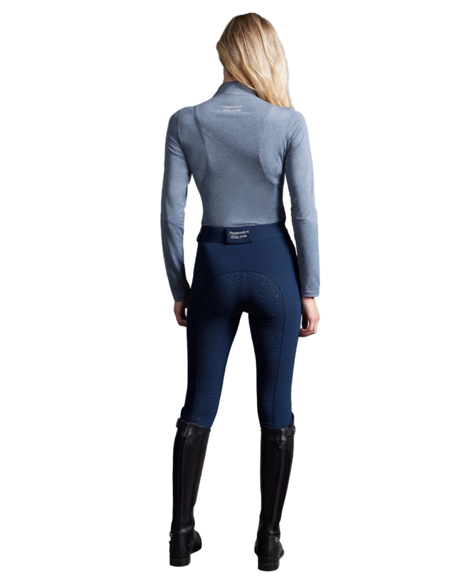 Premier Equine Leora Womens Gel Full Seat Riding Breeches Navy