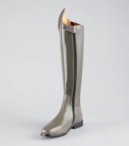 Premier Equine Levade Grey Leather Dressage Riding Boot: Knee-High, Zip Closure, Comfortable Riding Boot