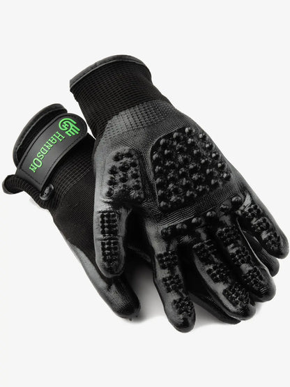 HandsOn Grooming Gloves: Pet & Horse Deshedding & Massage Gloves
