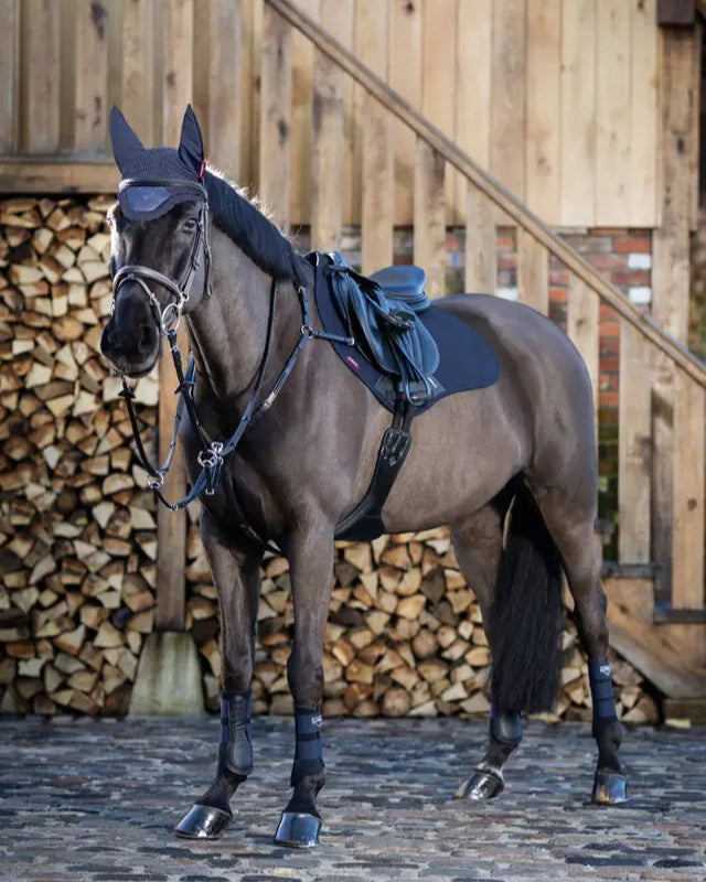LeMieux Cotton Close Contact Square Navy Saddle Pad for Horses | Equestrian Tack - Shop Now!