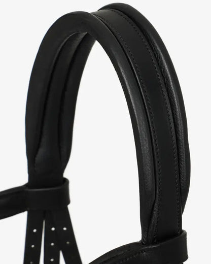 LEMIEUX ARIKA Drop Bridle: Black Leather Horse Bridle - Padded Headpiece, Equestrian Equipment