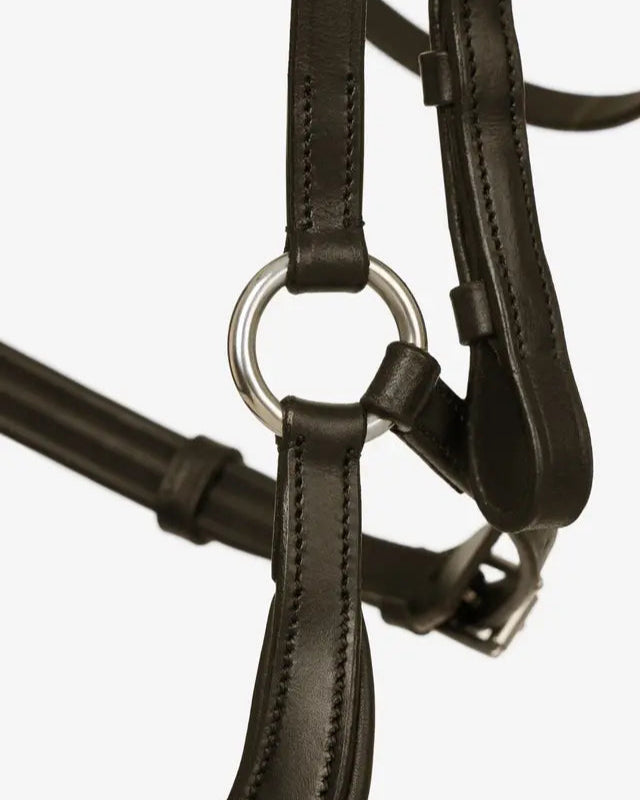 LEMIEUX Arika Brown Leather Horse Bridle with Silver Rings & Hardware - Equiflair Saddlery