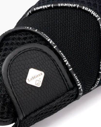 LEMIEUX 3D Mesh Riding Gloves Black - Breathable Equestrian Gloves from Equiflair