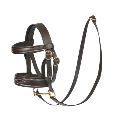 Lemieux Toy Pony Bridle Brown | Equiflair: Miniature horse tack for kids & toy pony | Metal bit, reins & stitching detail included.