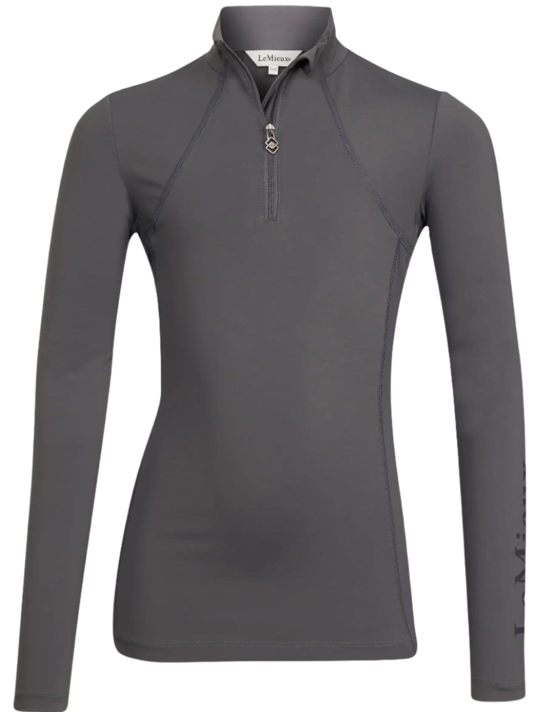 LeMieux Young Rider Slate Base Layer - Performance Quarter Zip Top, UV Protection, Equestrian Apparel