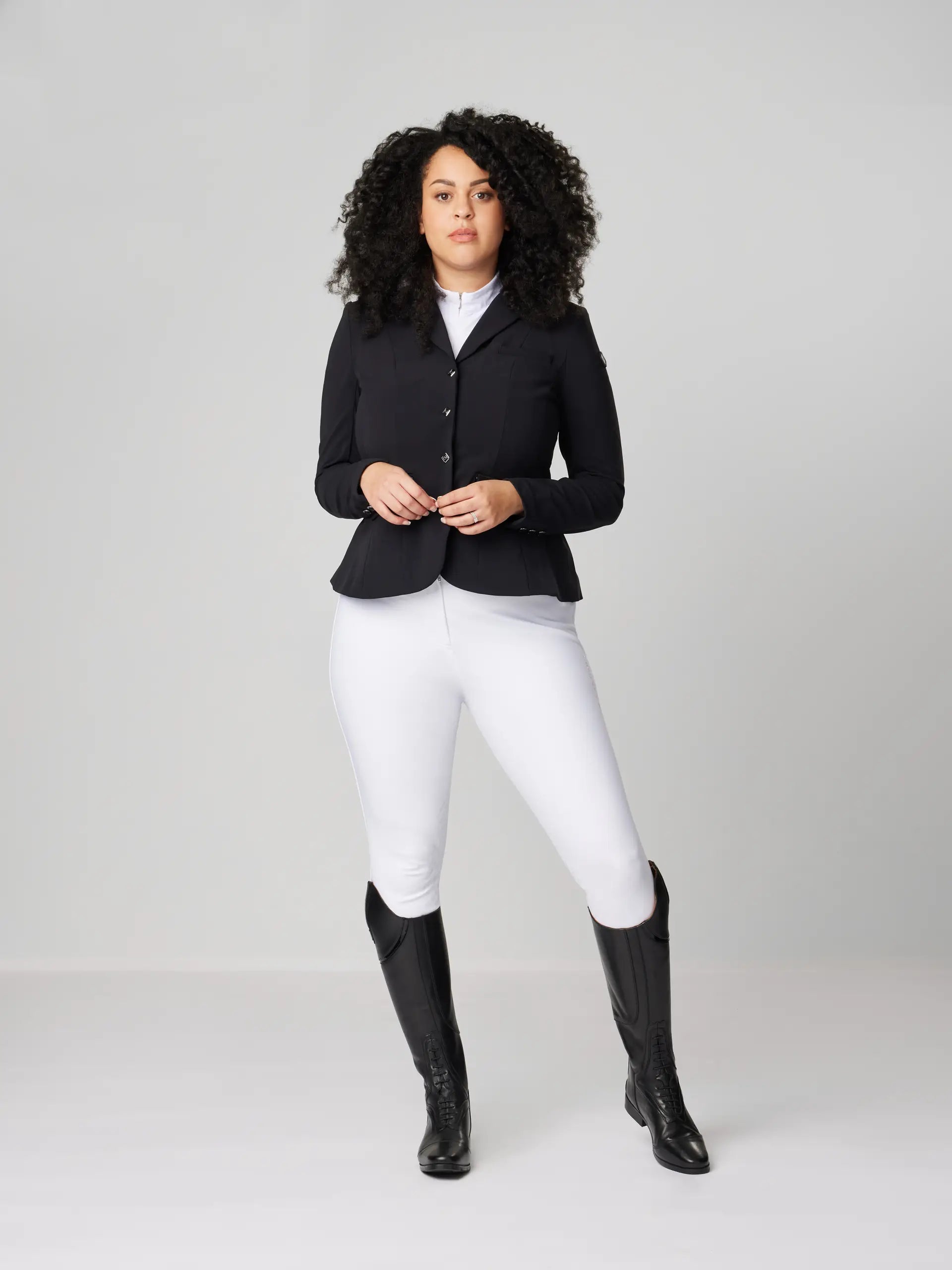 LeMieux Dynamique White Riding Breeches with Knee Grip - Equestrian Apparel