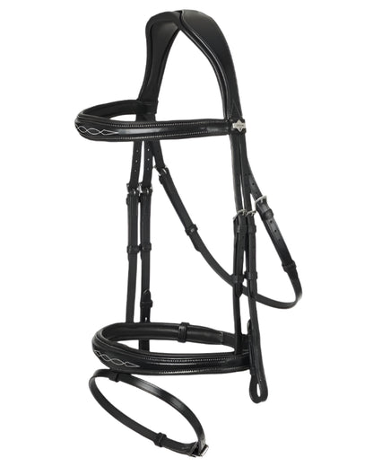 Lemieux Kudos Competition Flash Bridle - Black Leather Horse Bridle for Show Jumping & Equestrian Events