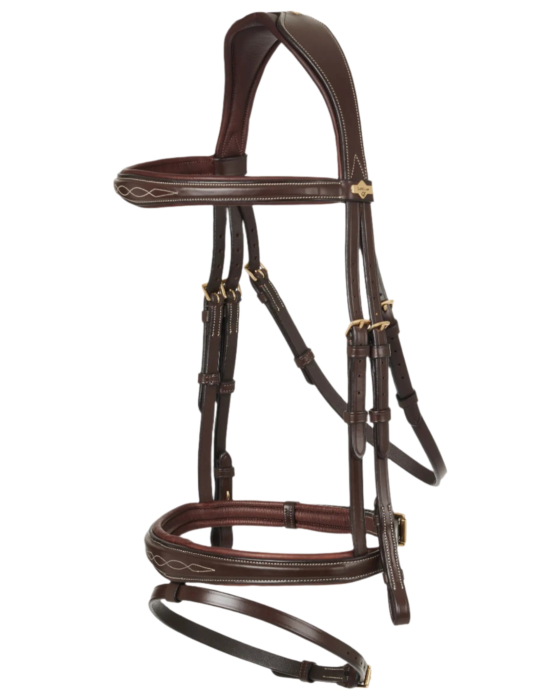 LEMIEUX KUDOS Competition Flash Bridle Havana Brown Leather - Equine Equestrian Horse Tack