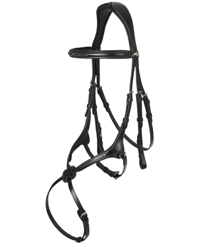 LeMieux Kudos Grackle Bridle - Black Equestrian Horse Bridle