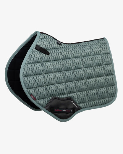 LeMieux Carbon Mesh Close Contact Square Sage Saddle Pad - Equestrian Comfort & Performance