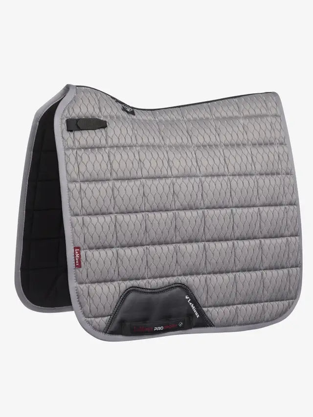 LeMieux Carbon Mesh Dressage Saddle Pad - Grey - Equestrian Horse Riding Equipment