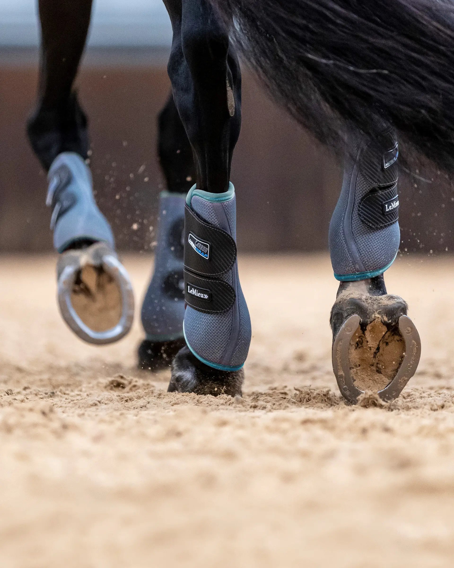 LeMieux Carbon Mesh Wrap Boots Sage