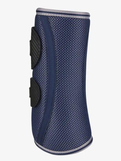 LeMieux Carbon Mesh Wrap Horse Boots - Navy. Breathable horse leg protection.