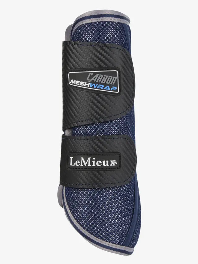 LeMieux Carbon Mesh Wrap Boots - Navy Horse Leg Protection | Equine Sports Equipment