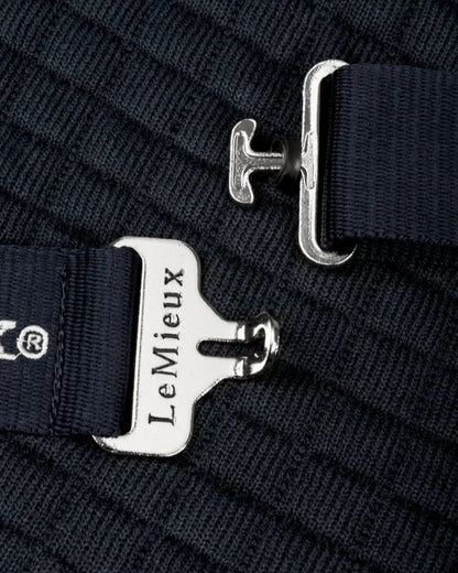 LeMieux Arika Clima-Tek Navy Horse Cooling Rug Buckle Detail | Equiflair Equestrian