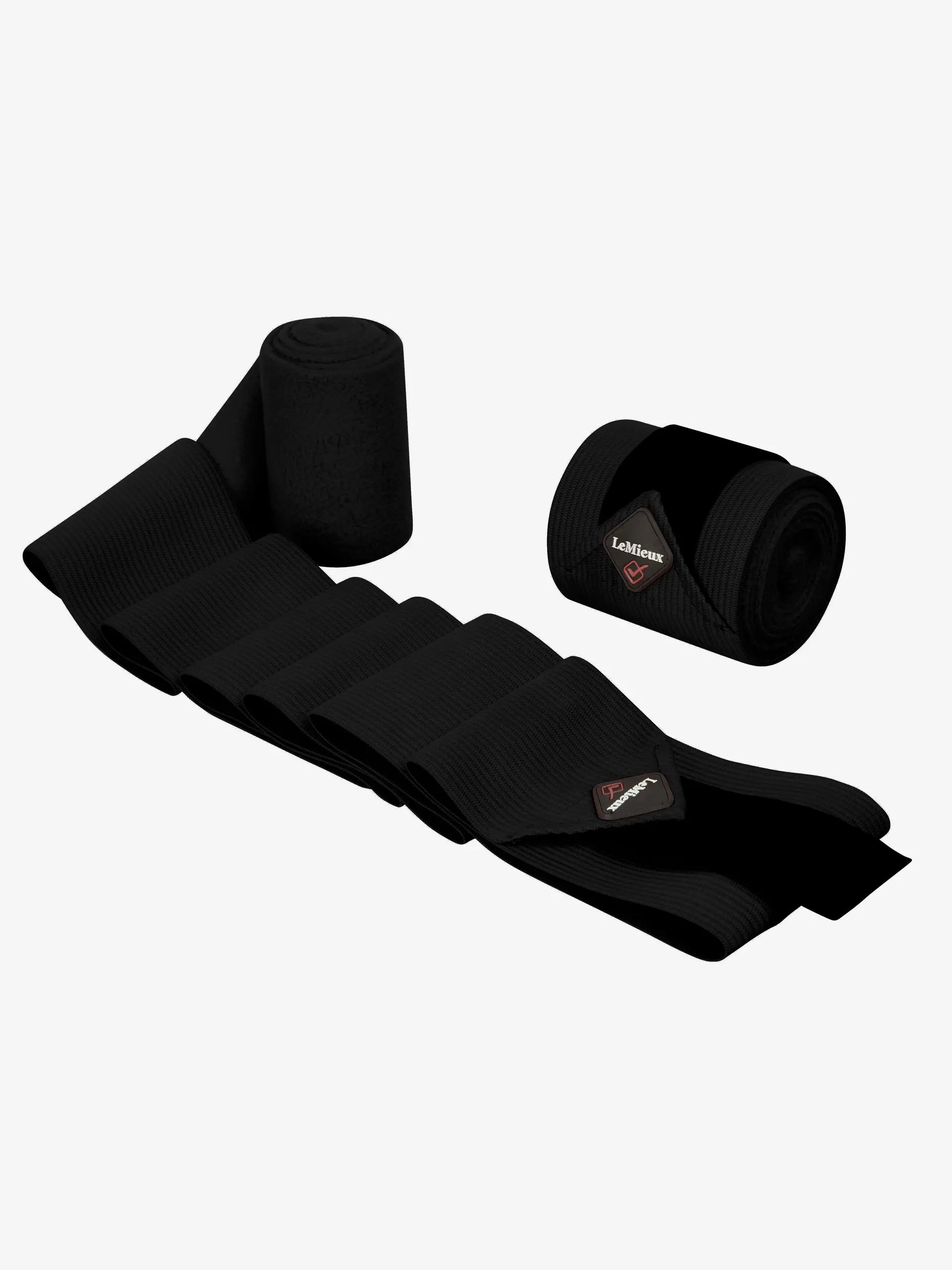 LEMIEUX Combi Bandages (Pair) Black - Equine Leg Wraps for Support & Protection | Equiflair