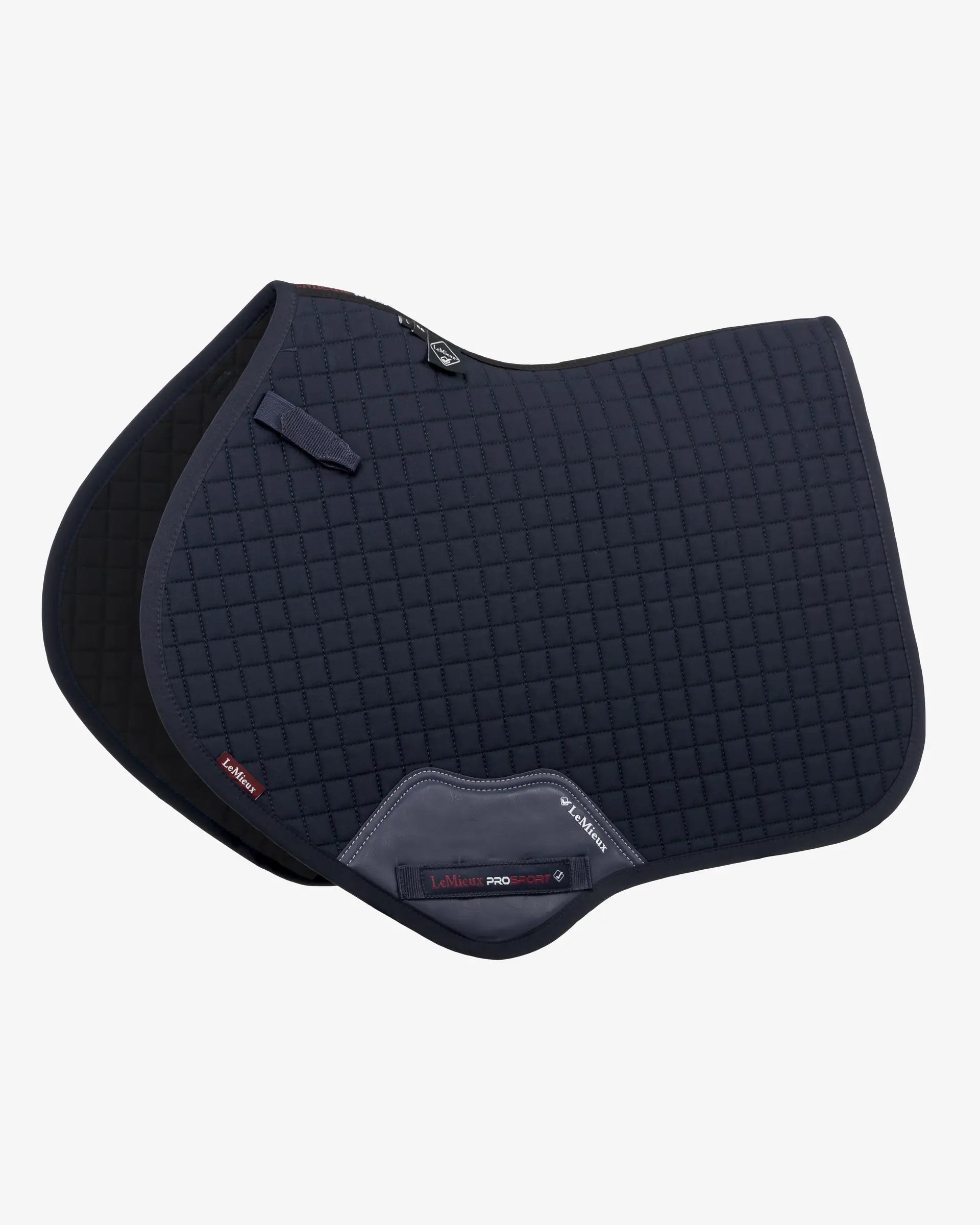 LeMieux Cotton Close Contact Square Navy Saddle Pad - Premium Horse Jumping Pad