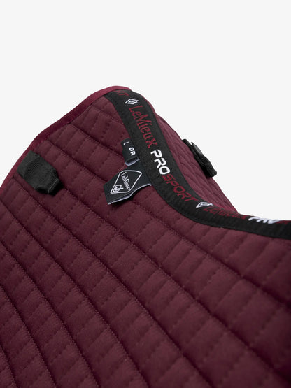 LeMieux ProSport Burgundy Dressage Saddle Pad - Cotton Equestrian Square Pad