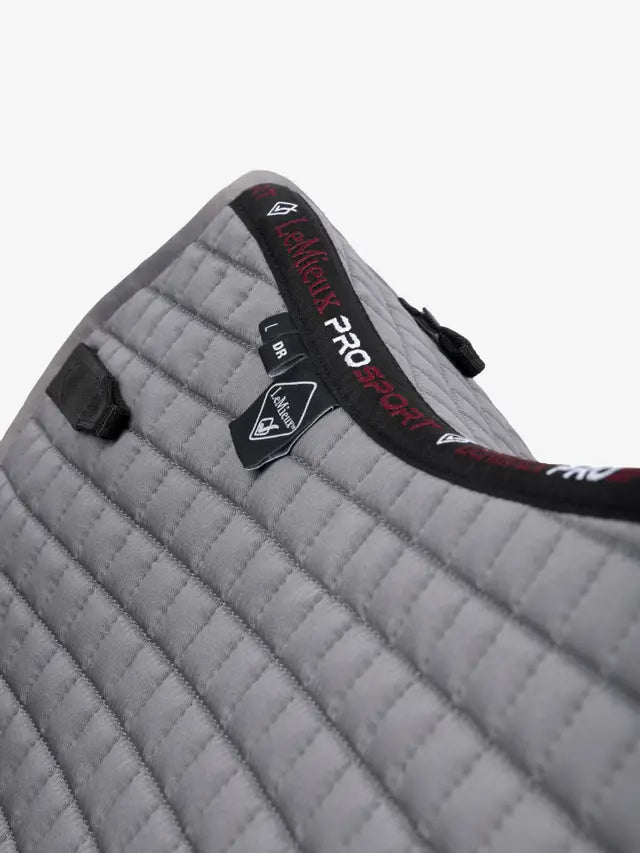 LeMieux ProSport Cotton Dressage Square Grey Saddle Pad | Equiflair