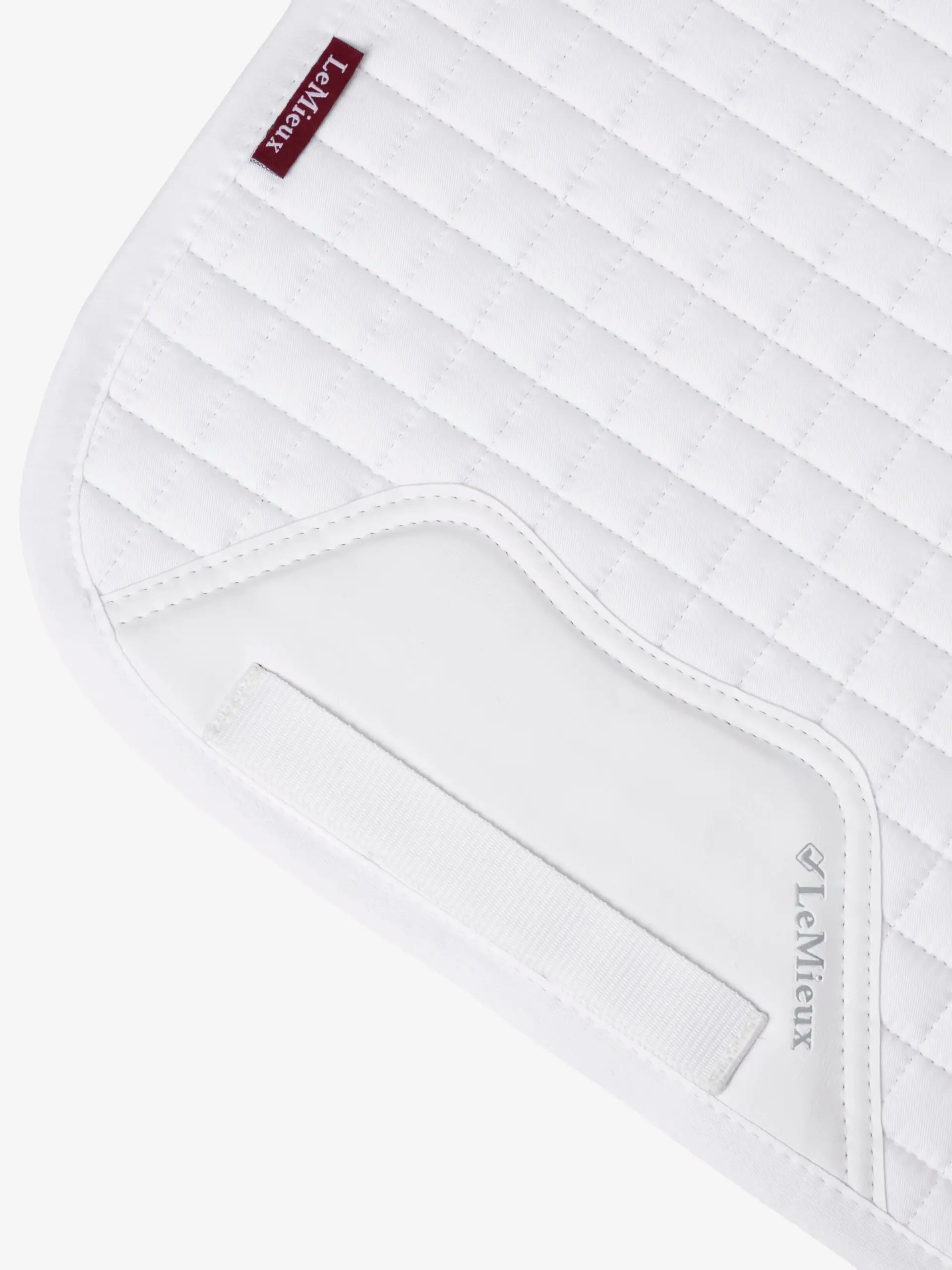 LeMieux Cotton Dressage Square White Saddle Pad | Premium Horse Riding Equipment