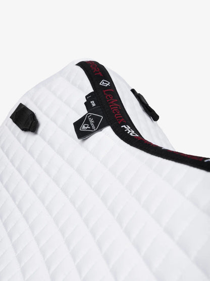 LeMieux Cotton Dressage Square White | Premium Horse Saddle Pad for Dressage Riding | Equiflair