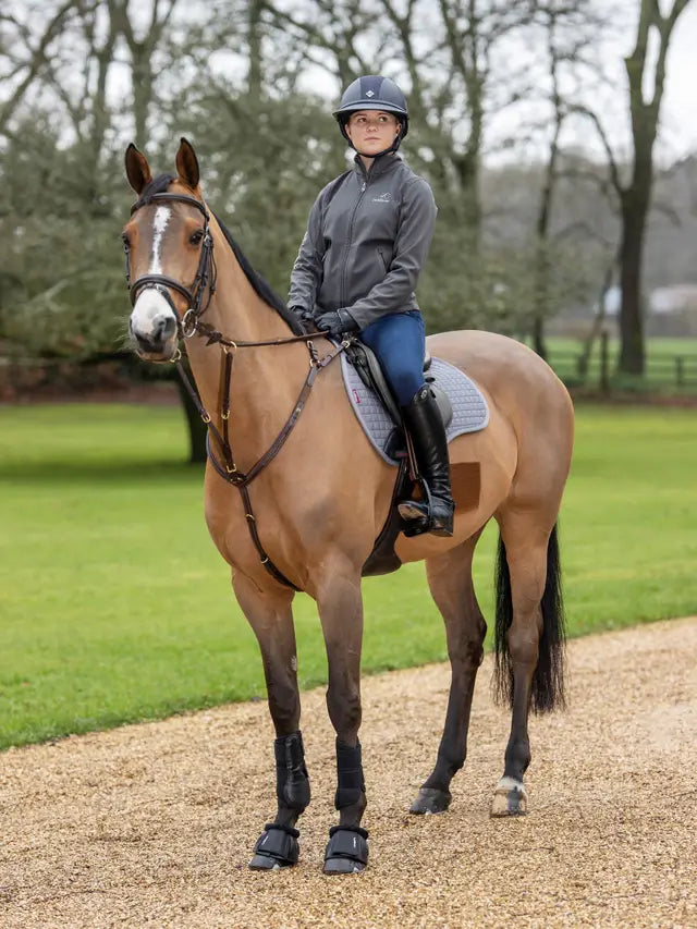 LeMieux Cotton GP Square Grey Numnah - Horse Riding Equestrian Pad - Equiflair