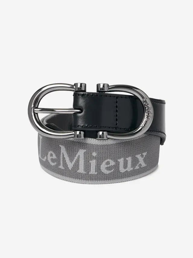 LeMieux Elasticated Belt Dark Grey | Equestrian Style | Secure & Stylish Belt | Equiflair