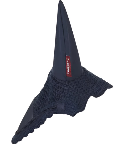 LeMieux Elite Fly Hood Navy for Horses - Hand Crochet, Comfort Fit, Horse Ear Net