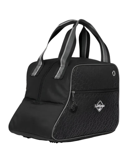 Lemieux Elite Pro Short Boot Bag - Black Riding Boot Carrier with Spur Storage, Waterproof Equestrian Gear