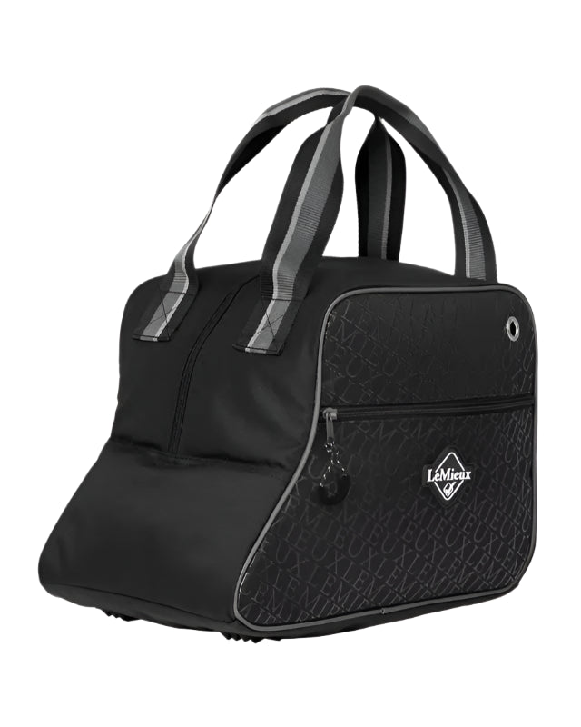 Lemieux Elite Pro Short Boot Bag - Black Riding Boot Carrier with Spur Storage, Waterproof Equestrian Gear