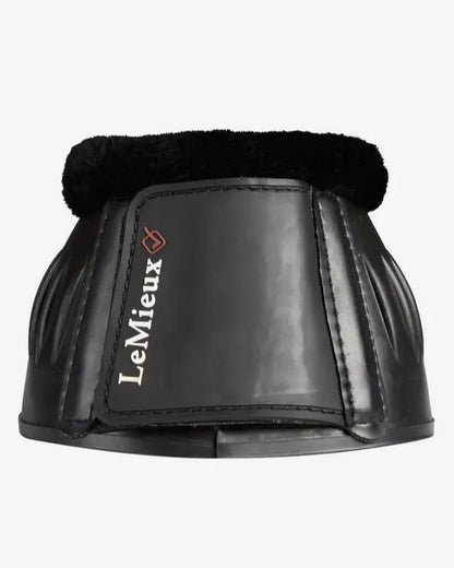 LEMIEUX Rubber Bell Boots - Black Overreach Protection with Fleece Collar for Horses | Equiflair