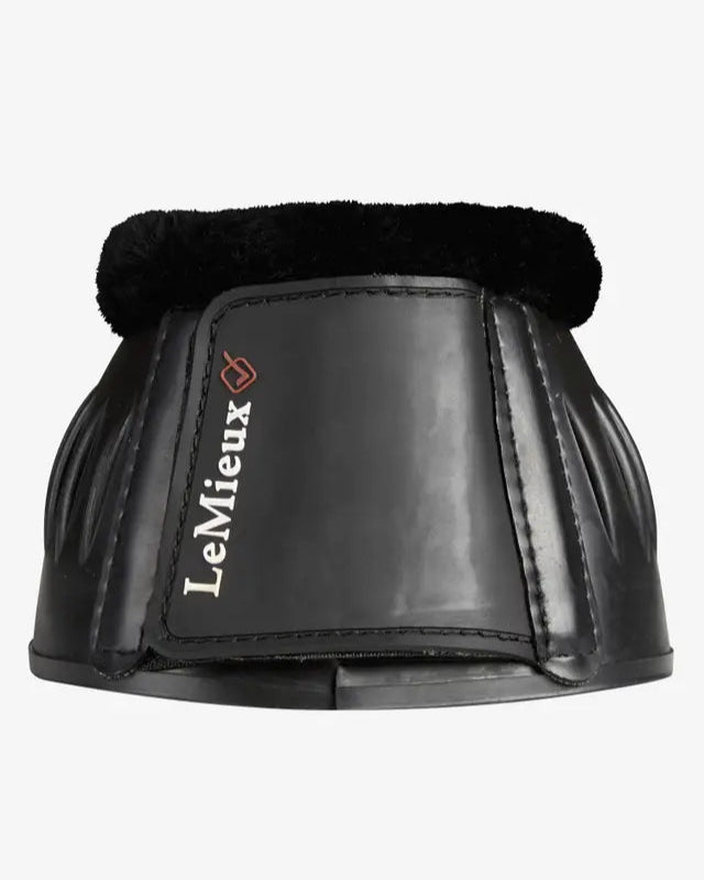 LeMieux Rubber Bell Boots with Fleece Black