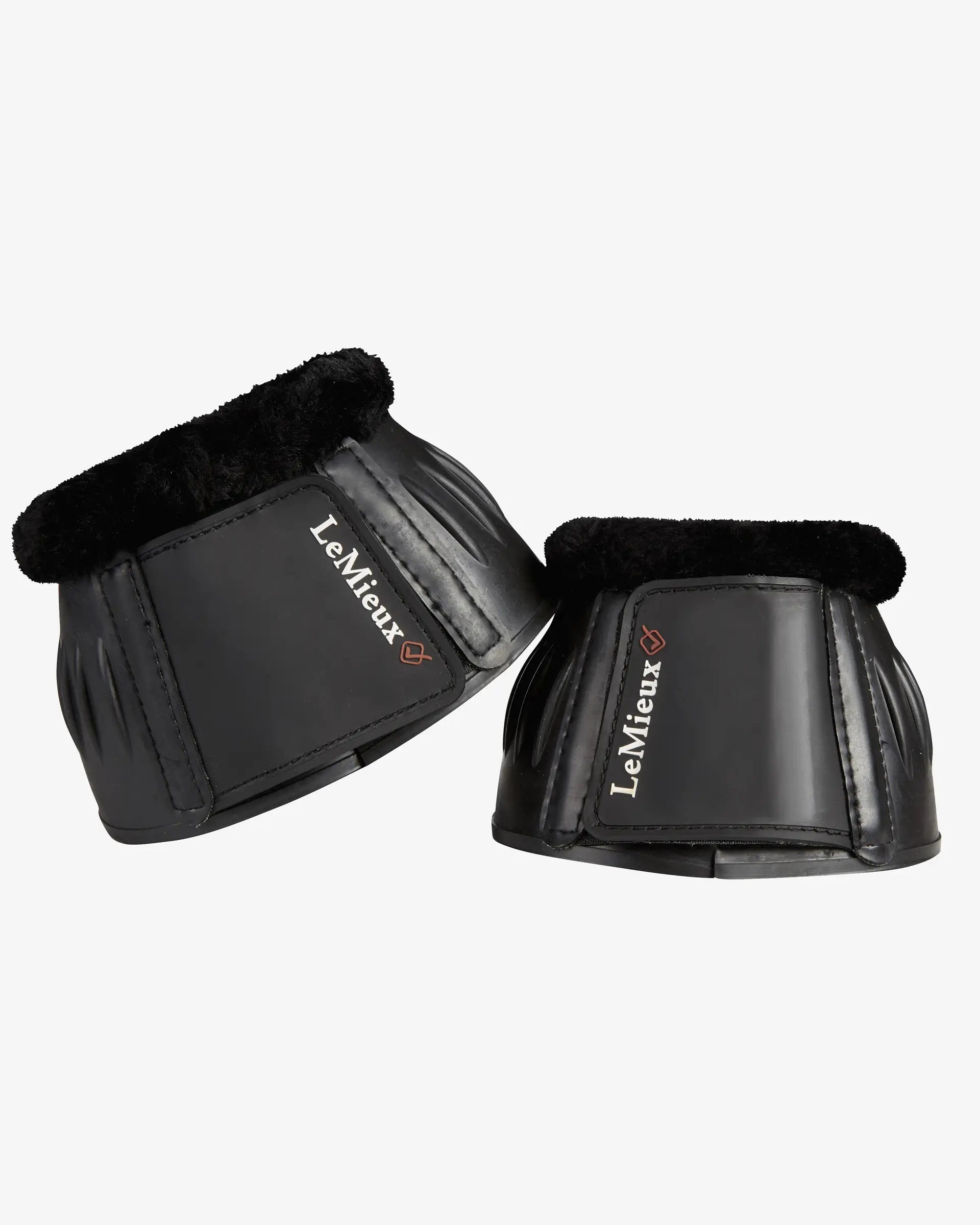 LeMieux Rubber Bell Boots with Fleece Black