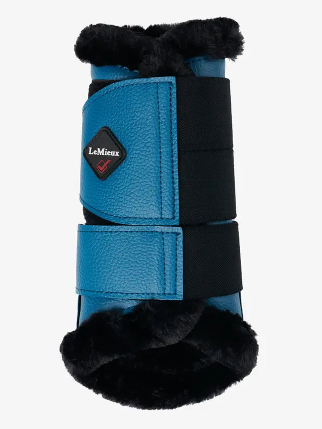 Lemieux Fleece Lined Brushing Boots Marine - Equine Leg Protection