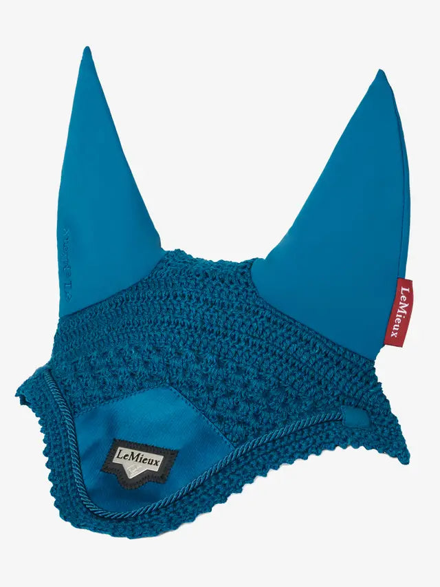 LeMieux Loire Fly Hood - Marine Blue. Equestrian Horse Fly Protection, Stylish & Comfortable.