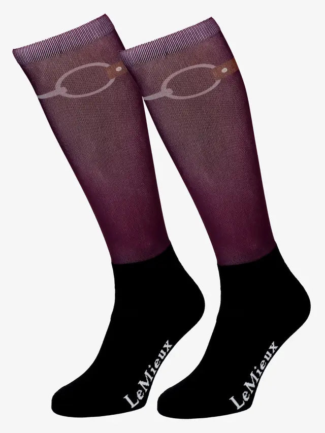 LEMIEUX Footsie Socks Snaffle Fig Junior: Equestrian riding socks with unique design, comfortable and stylish. Buy now at Equiflair!