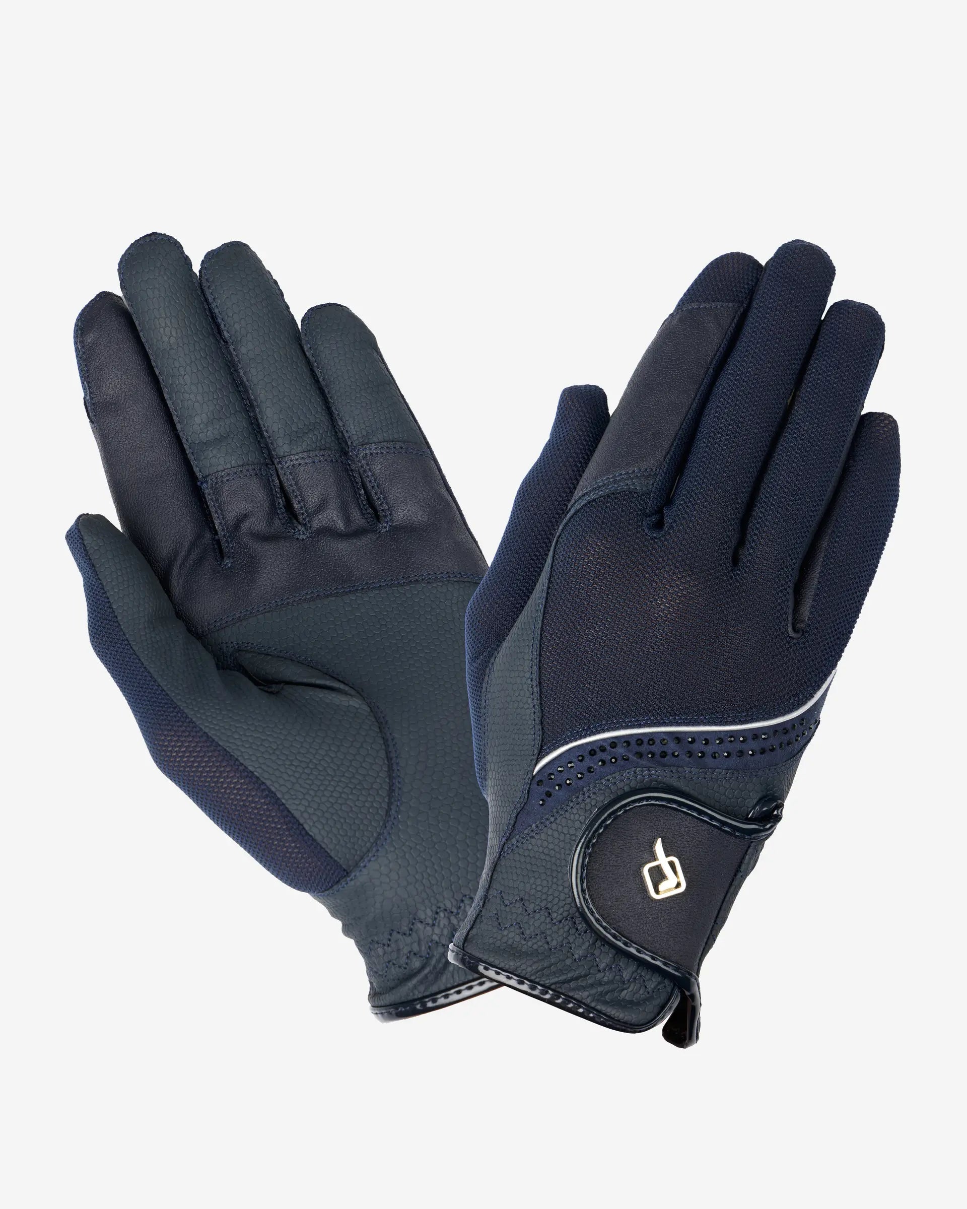 LeMieux Crystal Gloves Navy