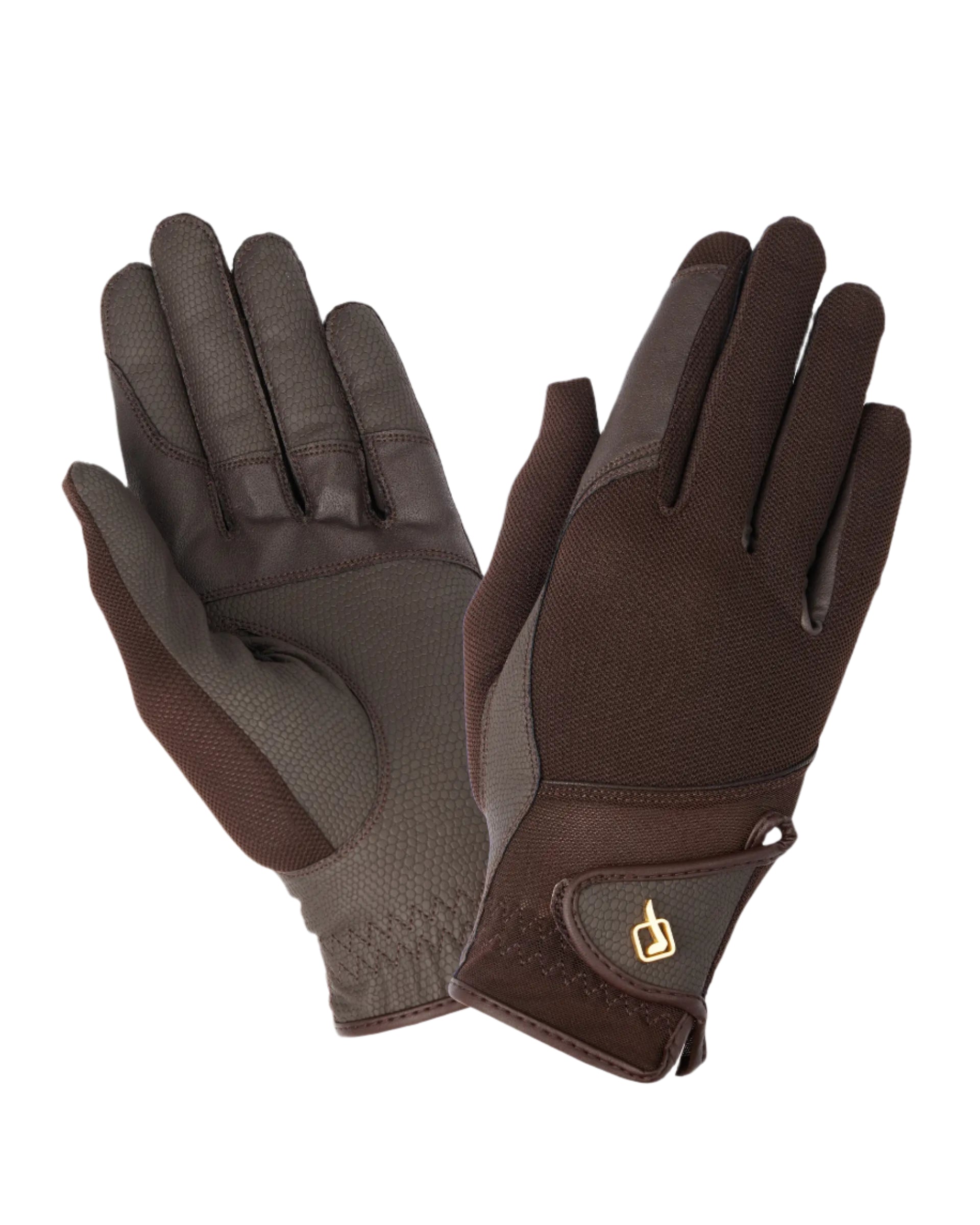 Lemieux Pro Mesh Brown Riding Gloves - Lightweight Summer Equestrian Gloves for Professional Riders | Equiflair