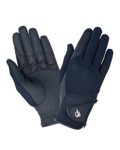 Navy Riding Gloves: Mesh, Breathable, Grippy | Summer Horse Riding Gloves