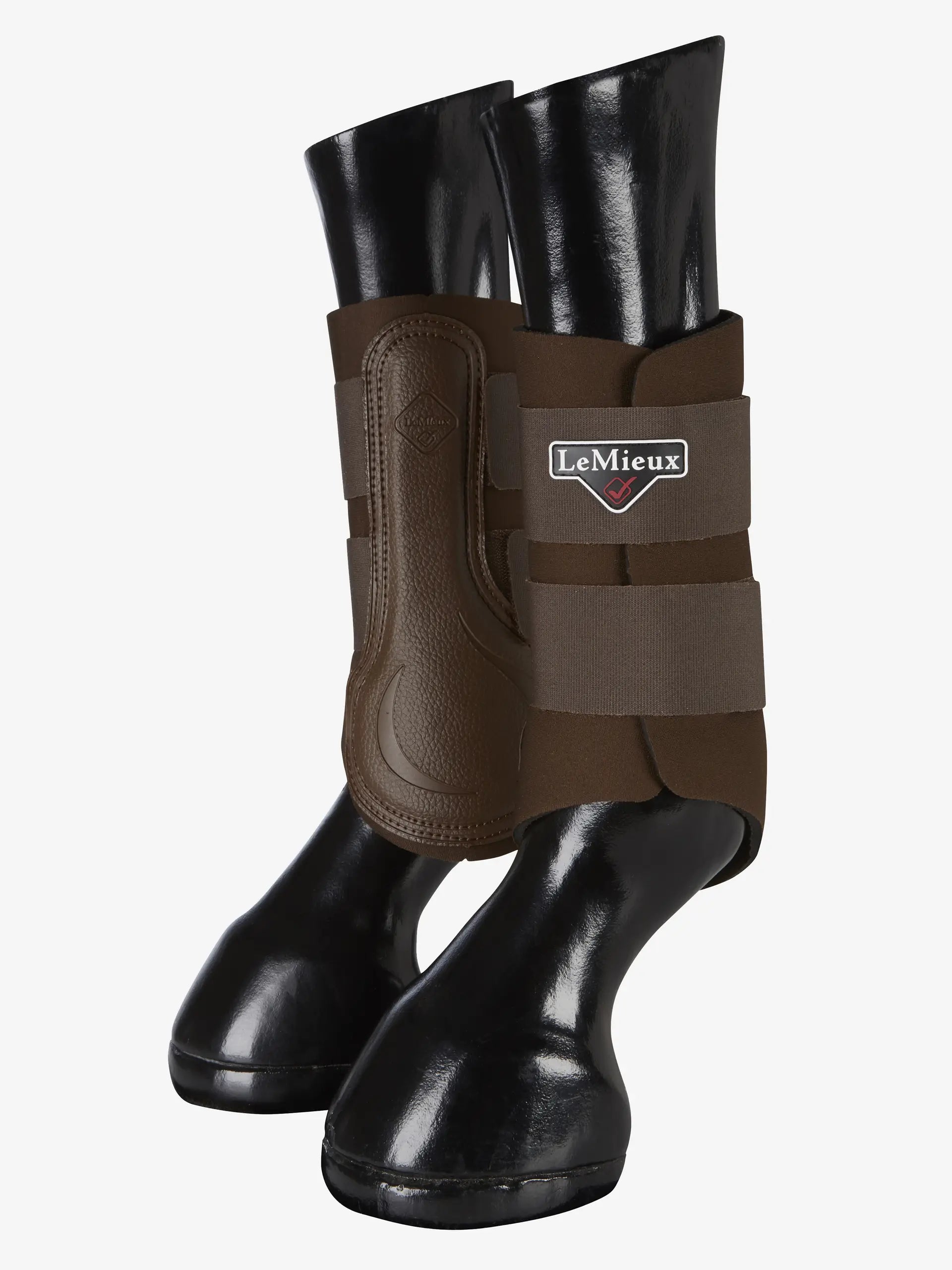 LeMieux Grafter Brushing Boots Brown - Horse Leg Protection, Schooling, Competition, Turnout