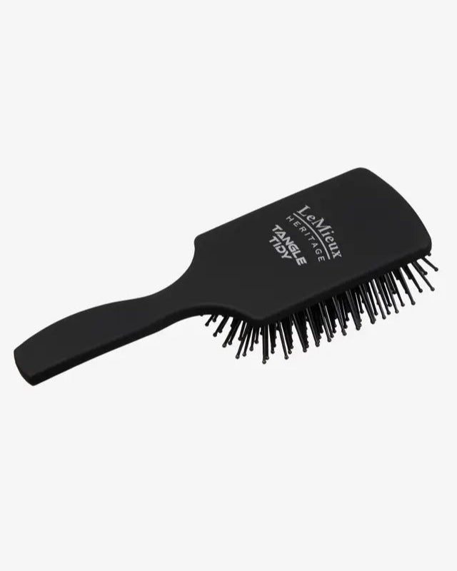 LeMieux Tangle Tidy Black Grooming Brush: Pet Hair Detangler for Knots and Tangles