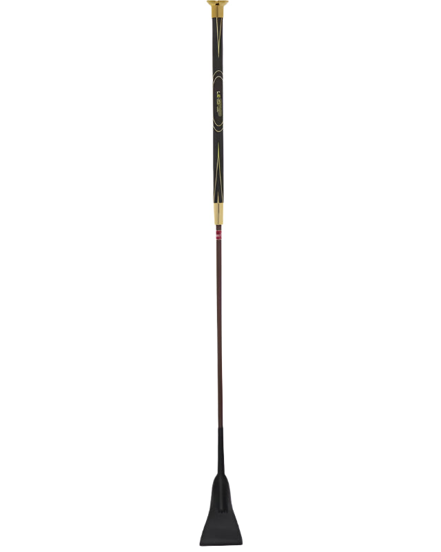 LEMIEX LEGRIP Jumping Whip - Brown Polycarbon Horse Riding Whip with Metal Cap & PU Grip - Equestrian Equipment