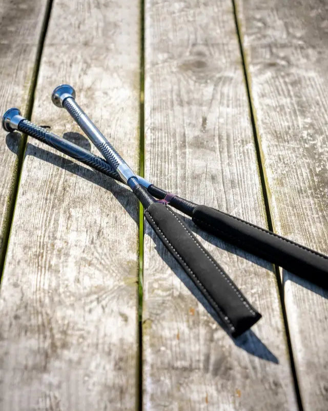LEMIEUX Junior Pro Baton Whip Black: Jumping & Training Whip with Comfortable Grip Handle, Equestrian Equipment