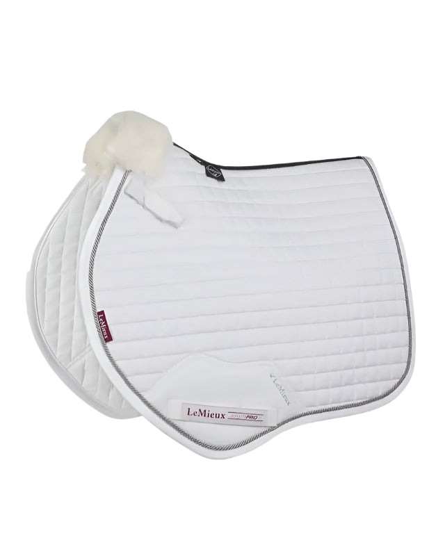 LeMieux Junior Pro White GP/Jump Square Saddle Pad | Equestrian Gear