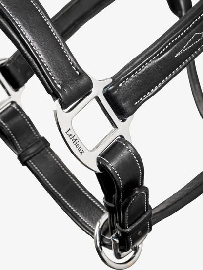 LeMieux LeMieux Stitched Leather Headcollar Black