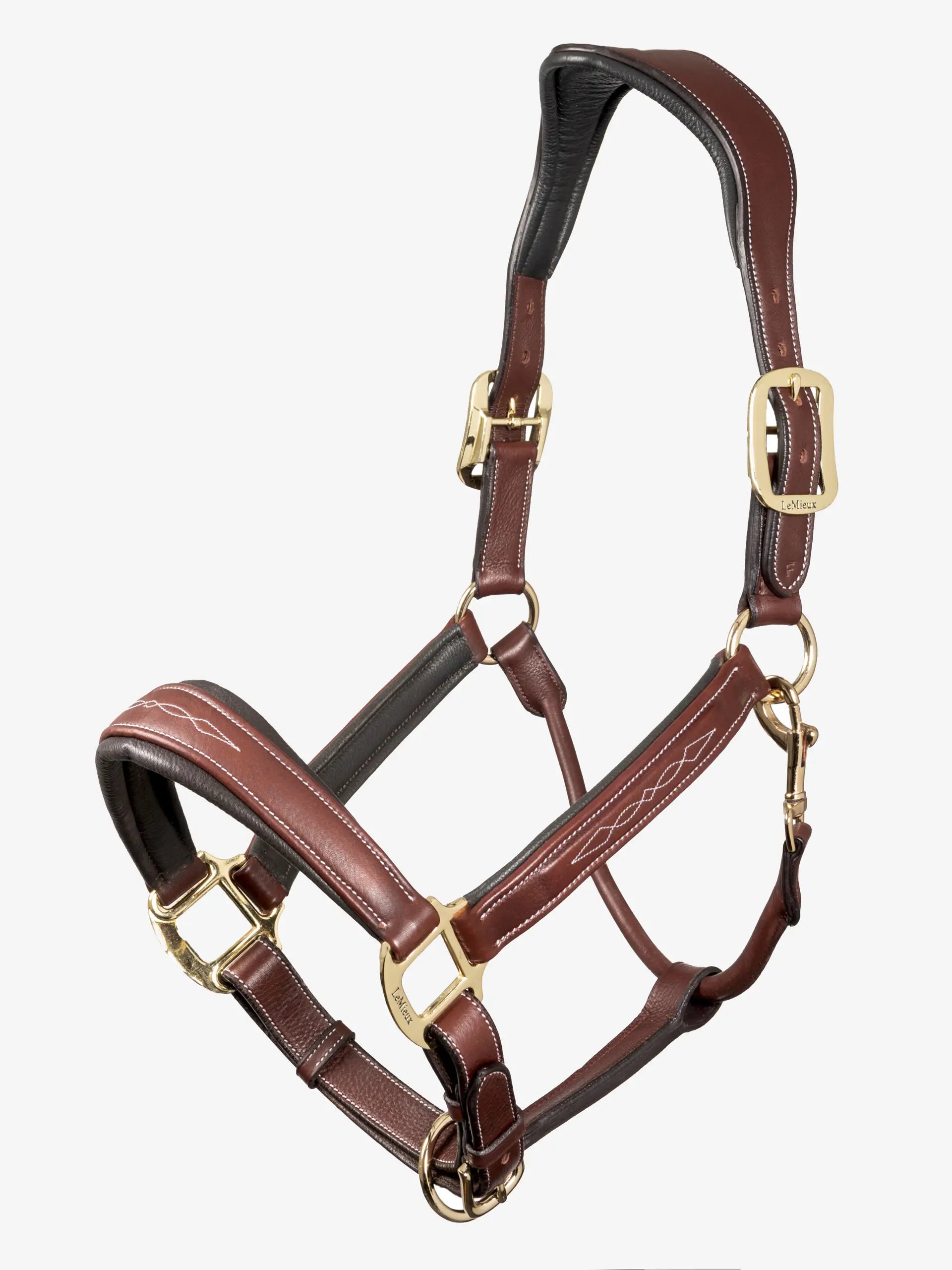 LeMieux LeMieux Stitched Leather Headcollar Brown