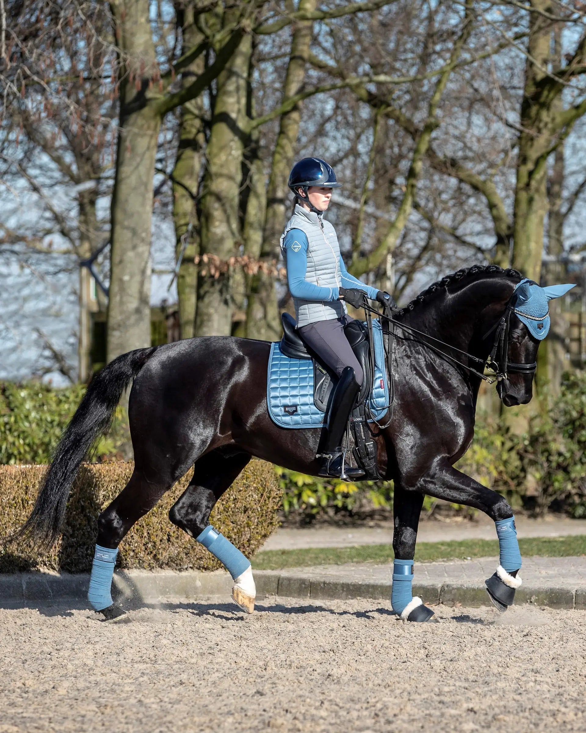LeMieux Loire Memory Dressage Square Ice Blue
